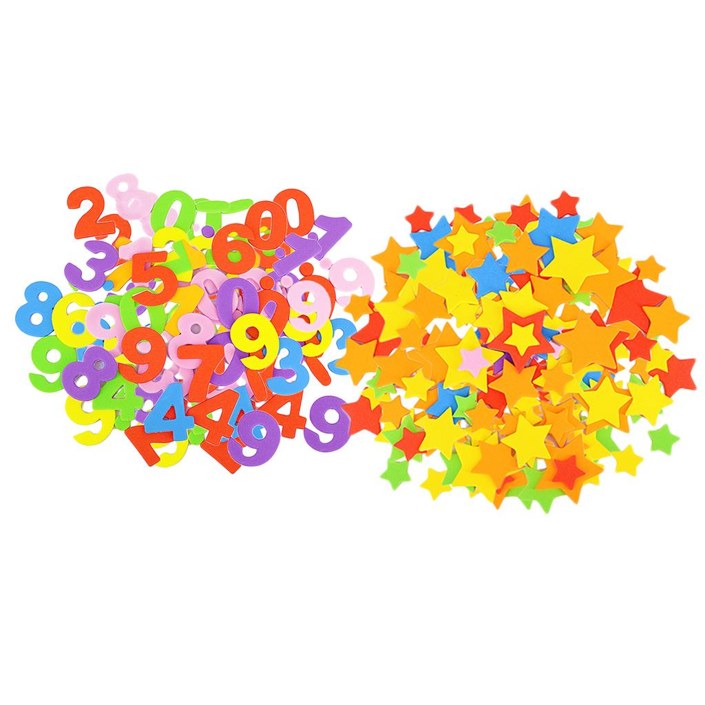 160 Pieces Kids Craft Stickers Numbers Scrapbooking Embellishments Tag for Albums Suitable