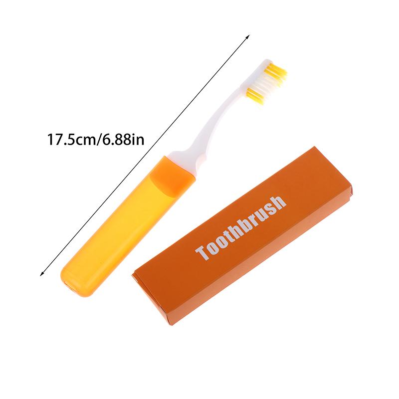 1/6 Pcs Mini Travel Portable Toothbrush Foldable Saves Space With Case Small Dental Brush Adult In Transparent Candy Colors