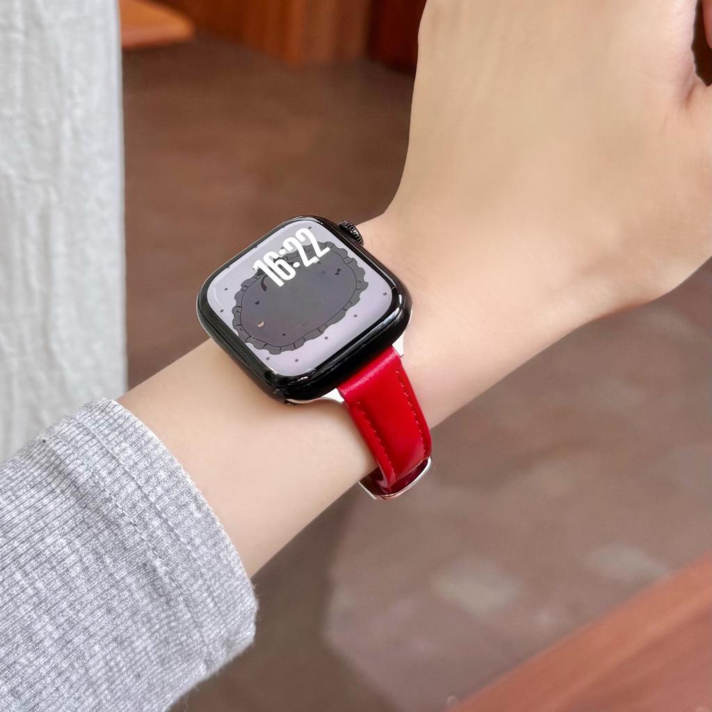 Hochwertiges geöltes Lederarmband für Apple Watch 49 46 45 44 42 41 40mm Mädchen Geschenk für IWatch Vollständige Serienmodelle S11 S10 S9 S8 S7