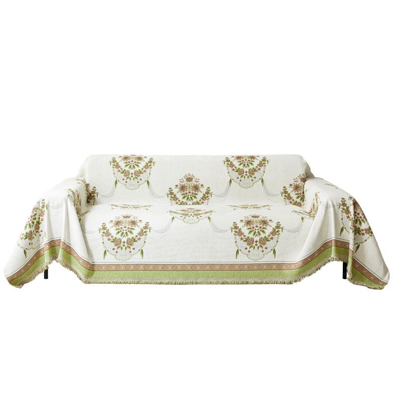 Retro Chenille Jacquard Anti-Scratch Sofa Cover - All-Season, Full Coverage, Cat-Resistant, Versatile Sofa Protector.