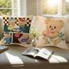 Cute Cartoon B-Butterbear Pillowcase Toon Gift Cushion Cover Bedroom Home Sofa Chair Seat Decor Pillow Case