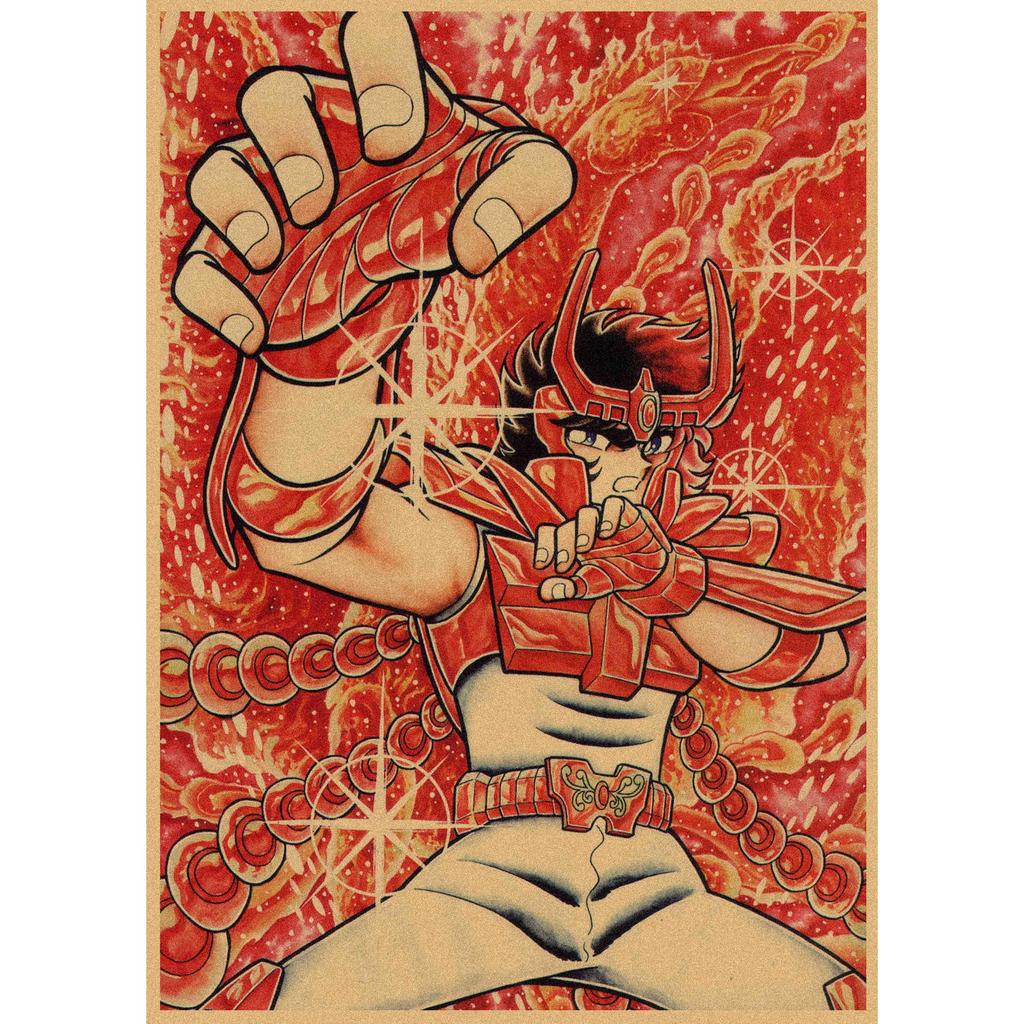 Saint Seiya Retro Kraft Paper Anime Poster Wall Decor Mural 374