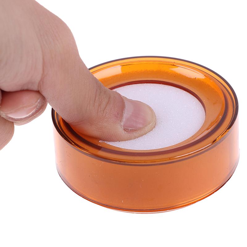 2Pcs/Lot Plastic Round Case Finger Wet Sponge Damper For Casher Count Money