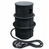 Tomada de carregamento oculta na tampo da mesa, preta, carregador indutivo 15W, 2xUSB 16A
