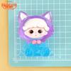 Luminous Dimoo Fox Resin Figurine: Trendy Handmade DIY Desktop Decoration - Cute Mengli Toy