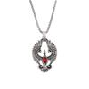 Retro Phoenix Pendant Necklace with Imitation Gemstone – Unisex Fashion Trend