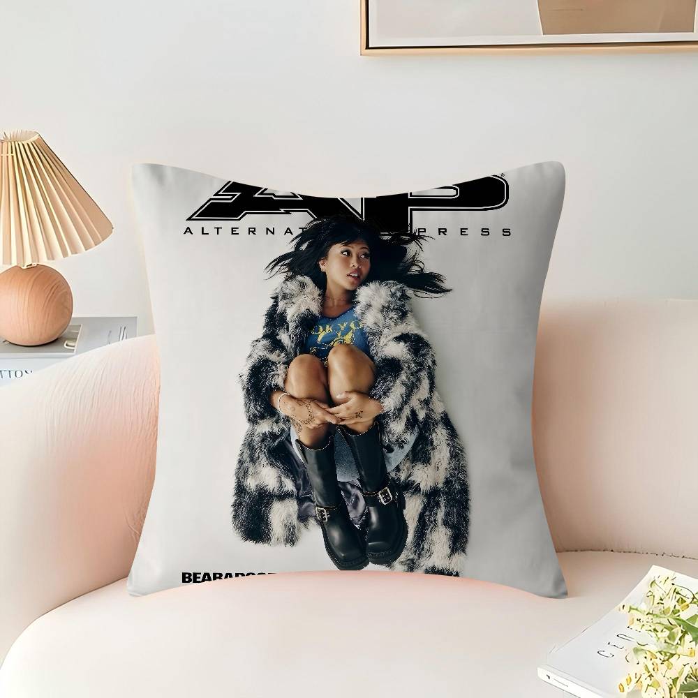 B-Beabadoobee Pillow Cushion Cover Pillowcase Living Room Sofa Home Decor Customized