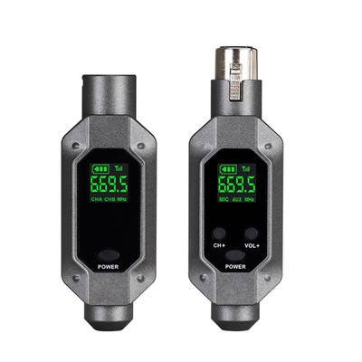 1Pair Plug-on Microphone Wireless System Transmitter and Receiver Adapter Rechargeable Converter Clear Reception
