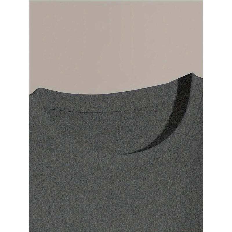 European And American Summer New Men's Fashion Casual Commuter All-match Round Neck Printed Short-sleeved T-shirt