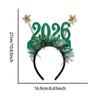 1/2 Stück 2026 Neujahrs-Stirnband Kinder Erwachsene Glitzer Haarschmuck Lustige Brillen Foto-Requisiten Weihnachtsdekoration Geschenke