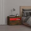 Vidaxl LED Nightstand, Smoked Oak, 60X35X40 Cm