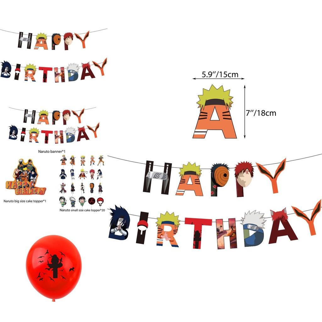 Naruto Ninja Themen Geburtstagsparty Zubehör Für Erwachsene Und Kinder Komplettes Set