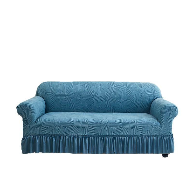 Supply High-Grade Skirt Hemming Sofa Cover Elastic All-Inclusive Four-Season Universal Sofa Protective Cover Solid Color