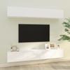 Vidaxl Szafki Ścienne Pod Tv, 4 Szt., Białe, 100X30X30 Cm