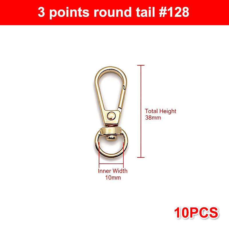 10Pcs Zinc Alloy Swivel Snap Hooks With Heavy Duty Rust Proof Structure For Diy Bag Making Keychain Lanyard Crafting Projects