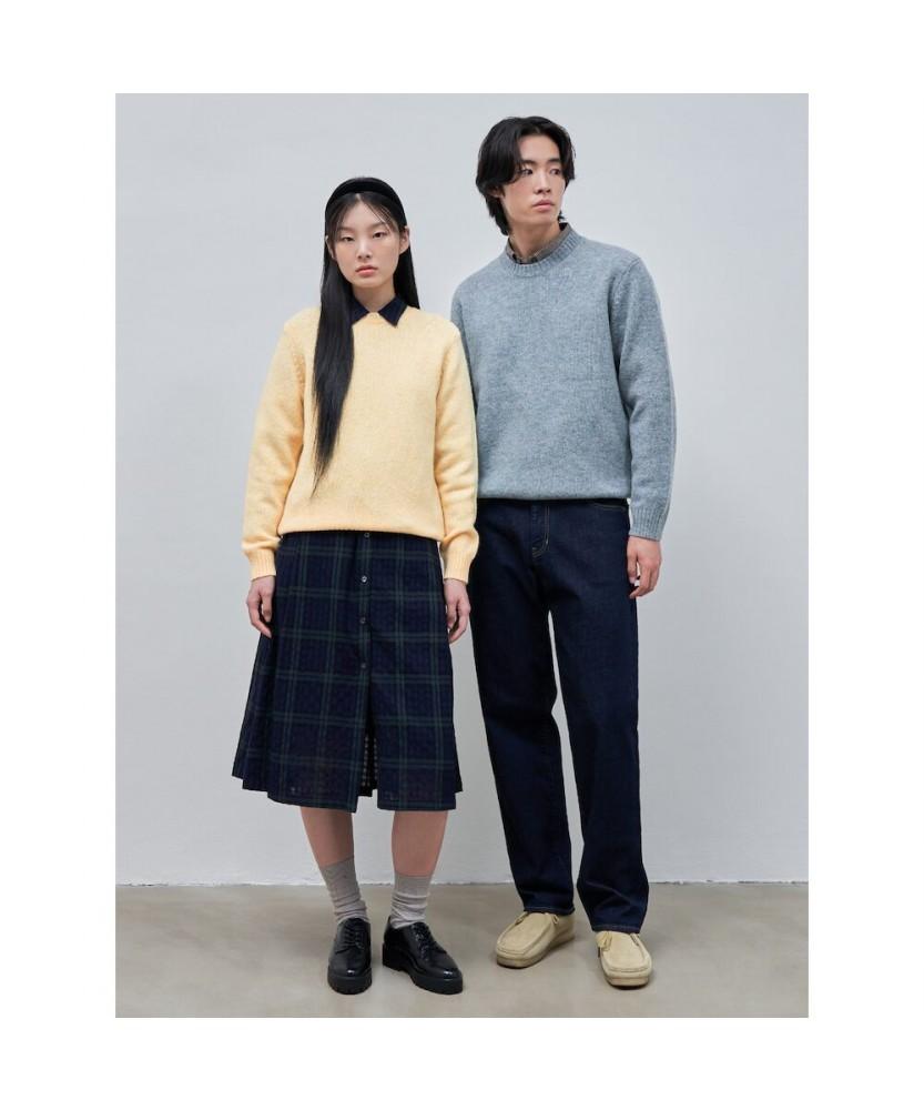 Binpolmen Unisex Cozy & Fuzzy Round Knit - Light Green (Bc4Y51C60L)