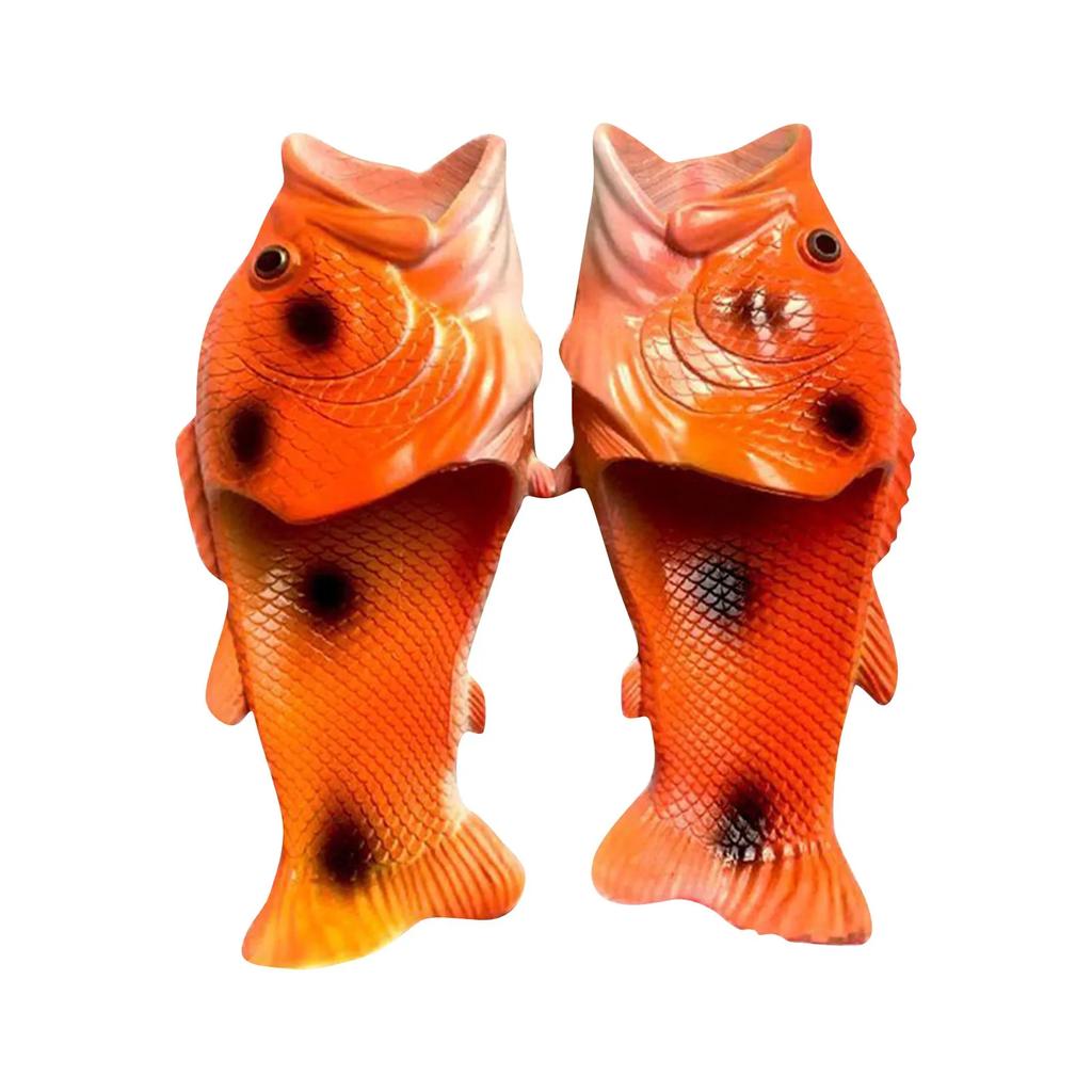 Fashion Funny Slippers Women Footwear Family Shoes Parent-child Sandals Plus Size 32-46 Summer Beach Shoes Boys Unisex Fish Slippers