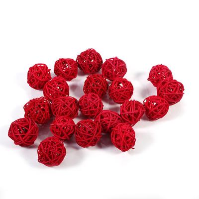 20 pezzi di palline decorative in rattan, ornamenti per matrimoni, Natale, compleanno, feste