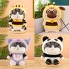 Adorable Plush Cat Toy Creative Transformation Design Soft Fluffy Stuffed Animal Gift