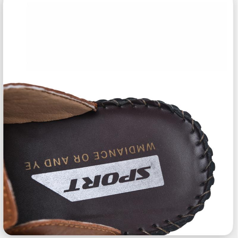 Summer Men's Leather Sandals Slippers Beach Sandals Outdoor Rubber Flip Flops Men Water Trekking Sandals
