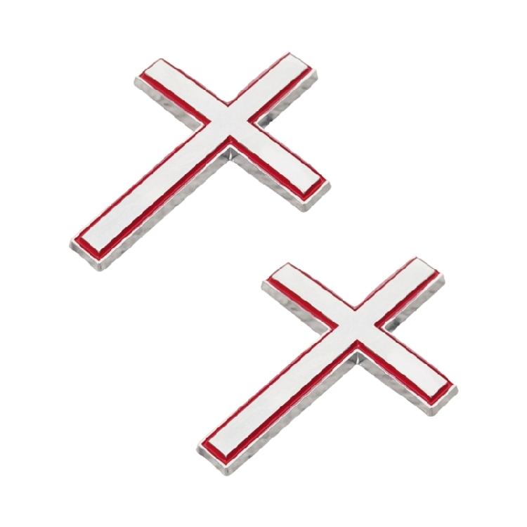 Modern Metal Crosses Car Emblem Fade Resistant Design Unique Vehicle Decoration Metal Auto Body Emblem