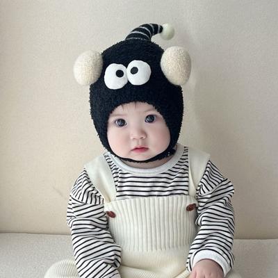 Gorro de Bebê para Meninos e Meninas para Outono e Inverno Gorro de Pelúcia Espesso Quente com Protetores de Orelha