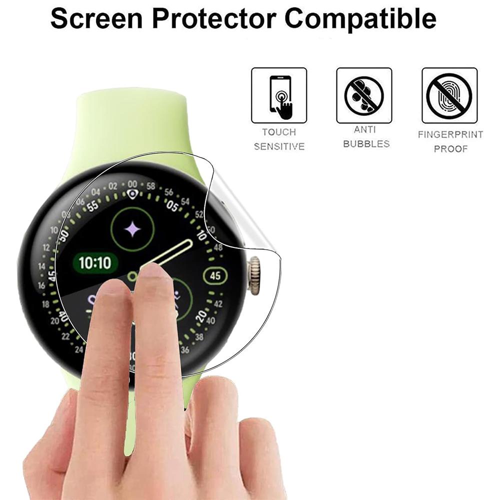 3Pcs For Google Pixel Watch 4 41mm TPU Watch Screen Protector Anti Scratch HD Clear Hydrogel Film