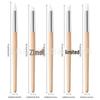 Solid Wood Handle Silicone Carving Pen for 3D Nail Art and Painting.