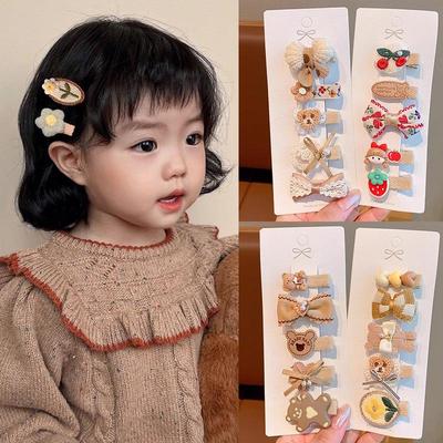 Retro Süße Baby-Haarspangen – Sanfter Stoffblumen-Haarschmuck für Mädchen