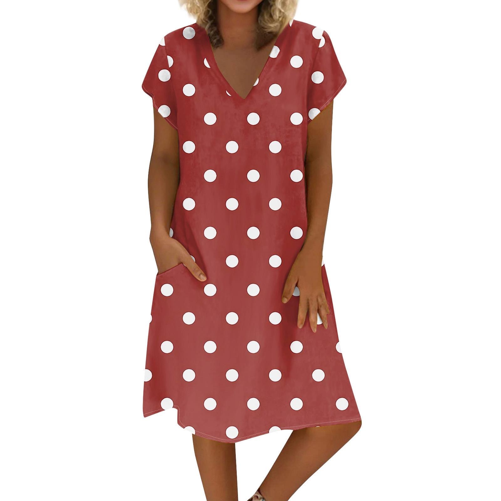 

Женское летнее платье из хлопка и льна с V-образным вырезом и короткими рукавами XXL