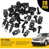 28pcs Car Shield Splash Engine Body Bolts Nut Screw Fender Bumper Clip Rivet