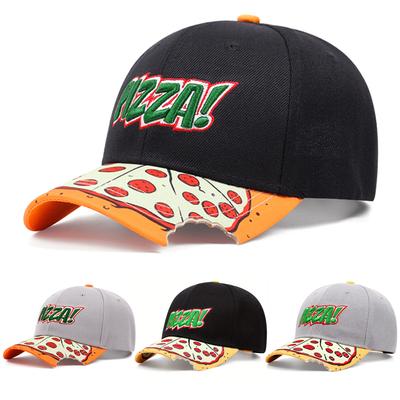 Nowa Czapka Baseballowa z Haftem o Wzorze Pizzy Nowa Modna Czapka Hiphopowa Czapka Przeciwsłoneczna Unisex Sporty na Świeżym Powietrzu Rekreacja Dekoracyjna Czapka