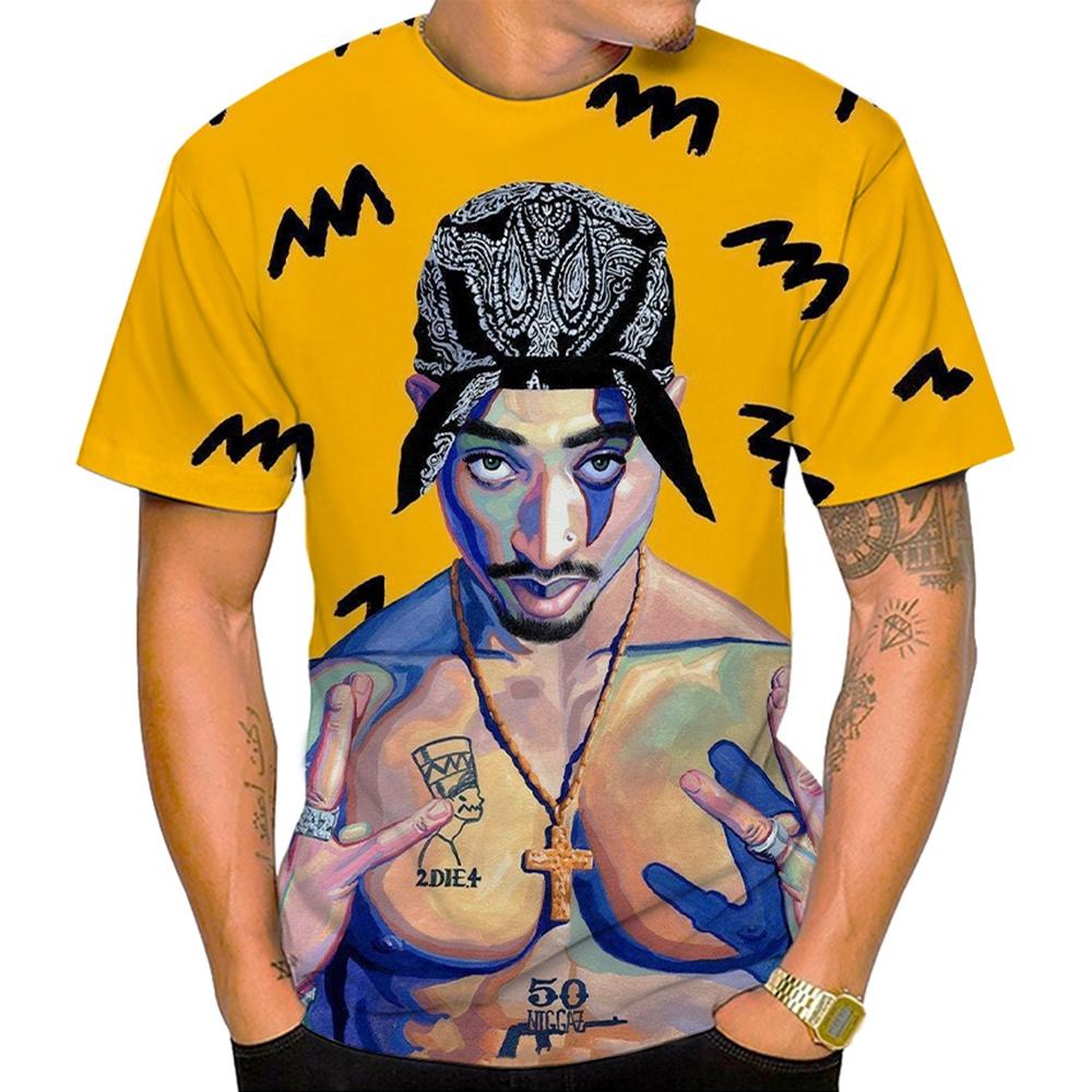 Summer Fashionable creative 3D printing printed pattern comfortable short sleeved casual T-shirt Comfortable Breathable Versatile Sports T-shirt