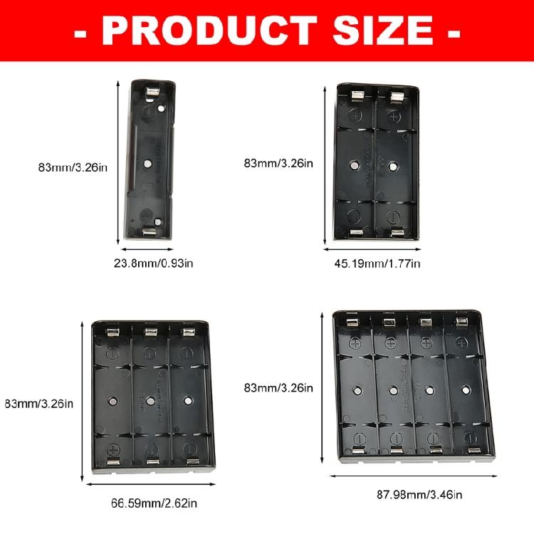 1 To 4 Slot 21700 Battery Case ABS Plastic And Metal Components 21700 Battery Holder For Electronic Devices