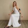 New Dress European and American Fashion Slim Slim Pleated Long Skirt Solid Color Women's Summer Dress Long Skirt