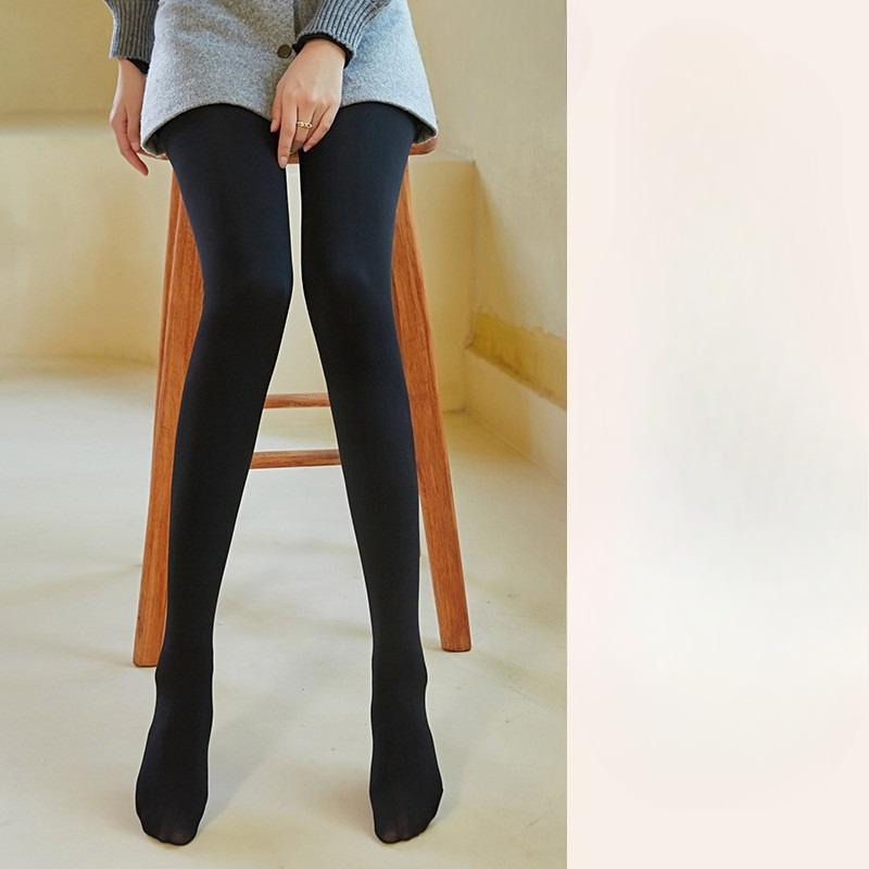 Winter Women's Bare Leg Illusion Fleece Lined Thickened Pantyhose Autumn Winter Skin-Enhancing Bare-Feel Outer Wear Leggings