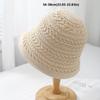 Knitted Bucket Hat Breathable Sun Hat Casual Hollow Beach Cap  Spring and Summer