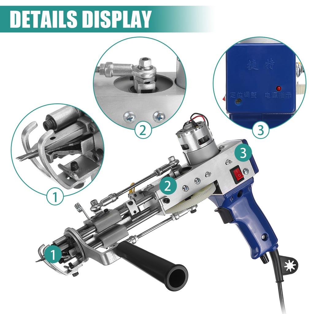 66W 50~60HZ Electric Carpet Tufting Gun Hand Gun Carpet Weaving Flocking Machines Cut Pile Loop Pile Power Tool