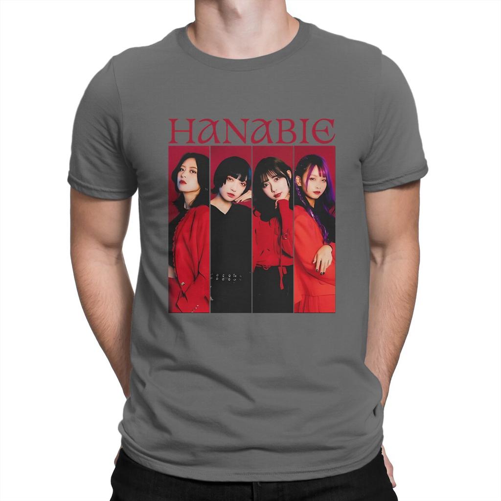 Mens TShirts BAND Crazy 100 Cotton Tees Short Sleeve Hanabie T Shirts Crew Neck Clothes Gift