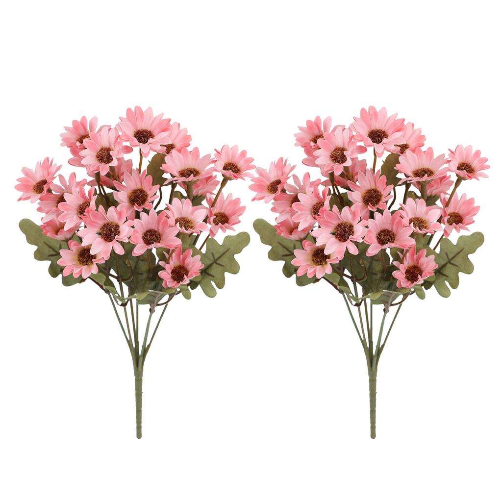 2Pcs Artificial Daisy Flowers Fake Chamomile Bouquet Floral Arrangement Decor for Wedding/Home/Photography Props