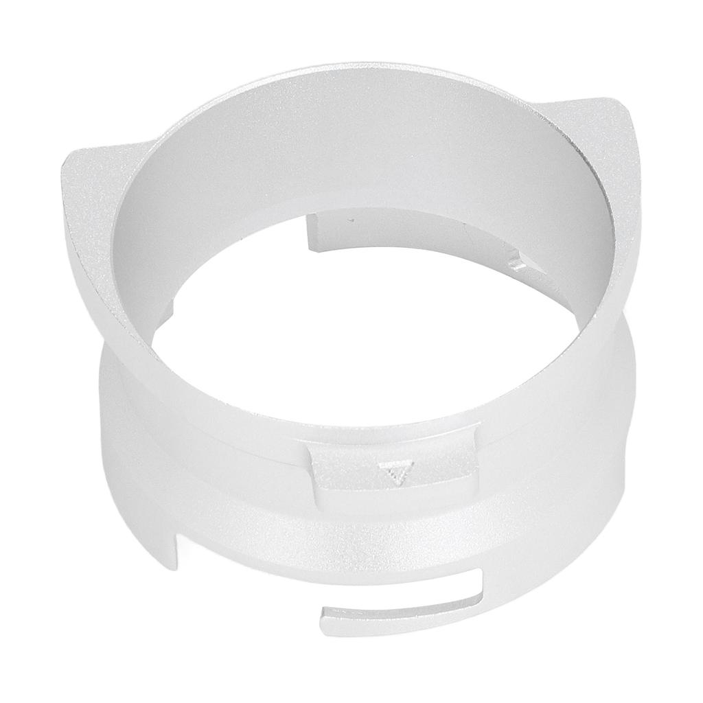 54mm Coffee Portafilter Dosing Funnel Aluminum Alloy Rotatable Dosing Funnel for Coffee Machine Silver