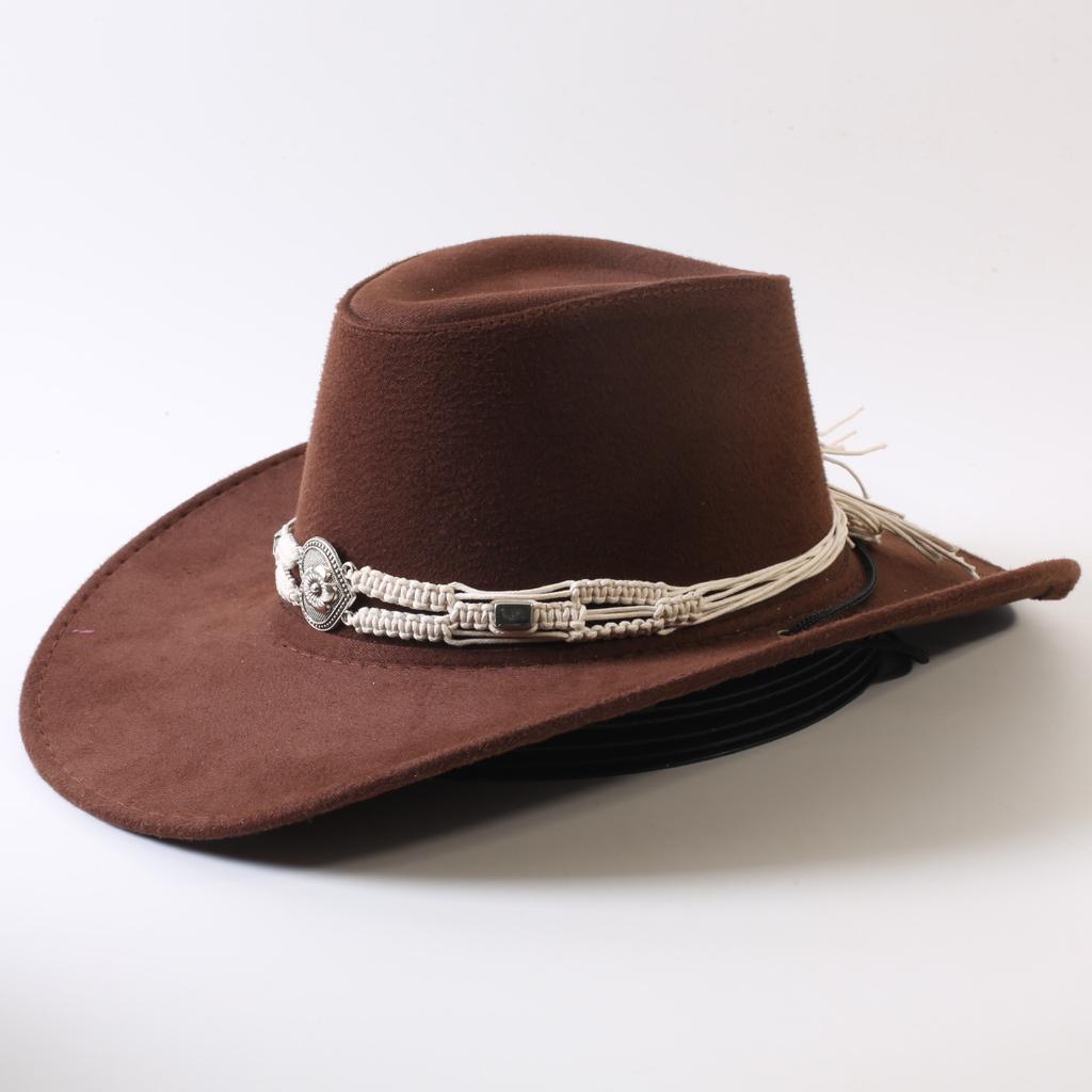 Popular European and American Classic Big-brimmed Western Cowboy Hat Men's and Women's Outdoor Fashion Anti-sun Cowboy Hat Jazz Hat