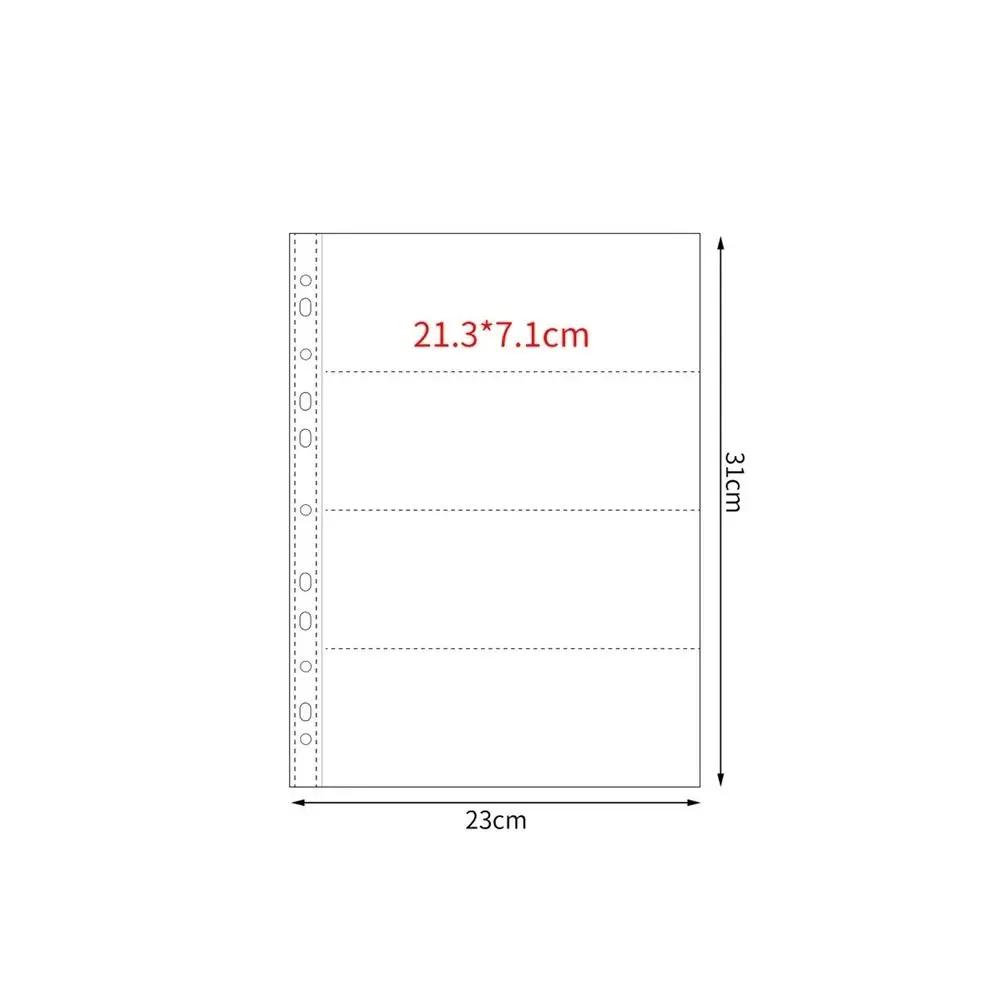 A4 Multiple Pockets Kpop Photocard Binder PP Transparent Photo Album Refill Page Card Stamp Die Jewelry Storage Photocard Holder