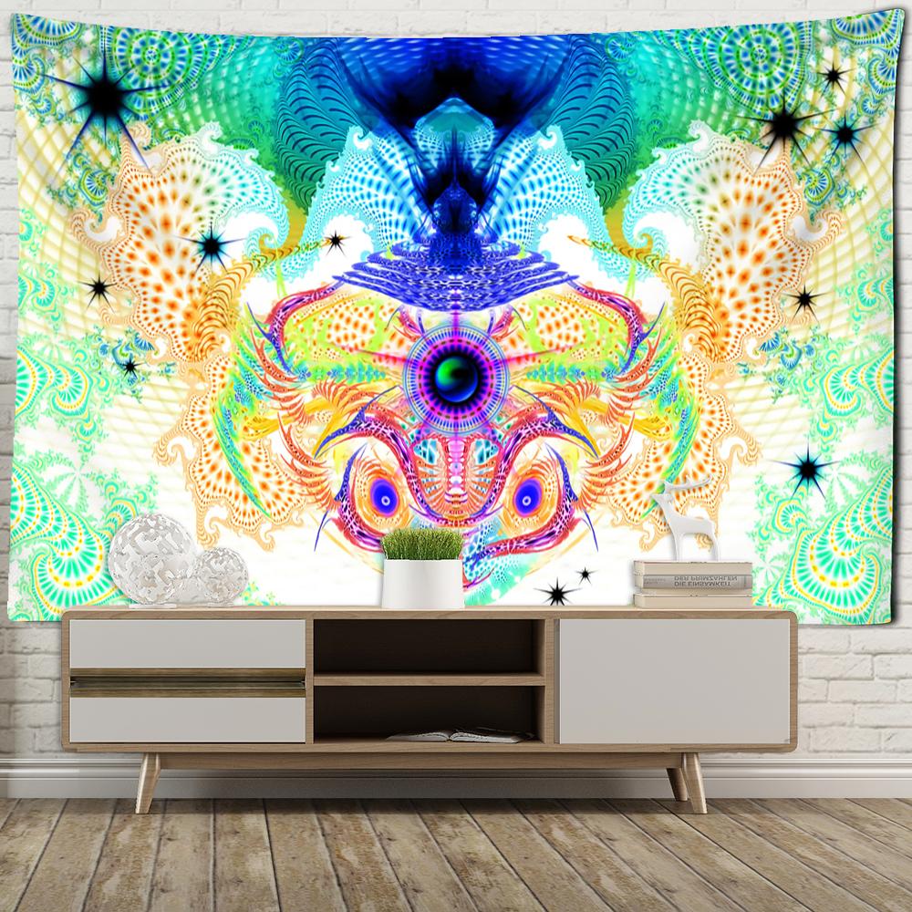 Psychedelic Eyes Tapestry Wall Hanging Witchcraft Abstract Colorful Dark Dormitory Grim Reaper Hippie Tapiz Art Home Decor