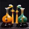 New Resin Peace Ruyi Vase Decoration Lucky Gift Living Room Study Office Desktop Decoration Decoration Opening Christmas Gift