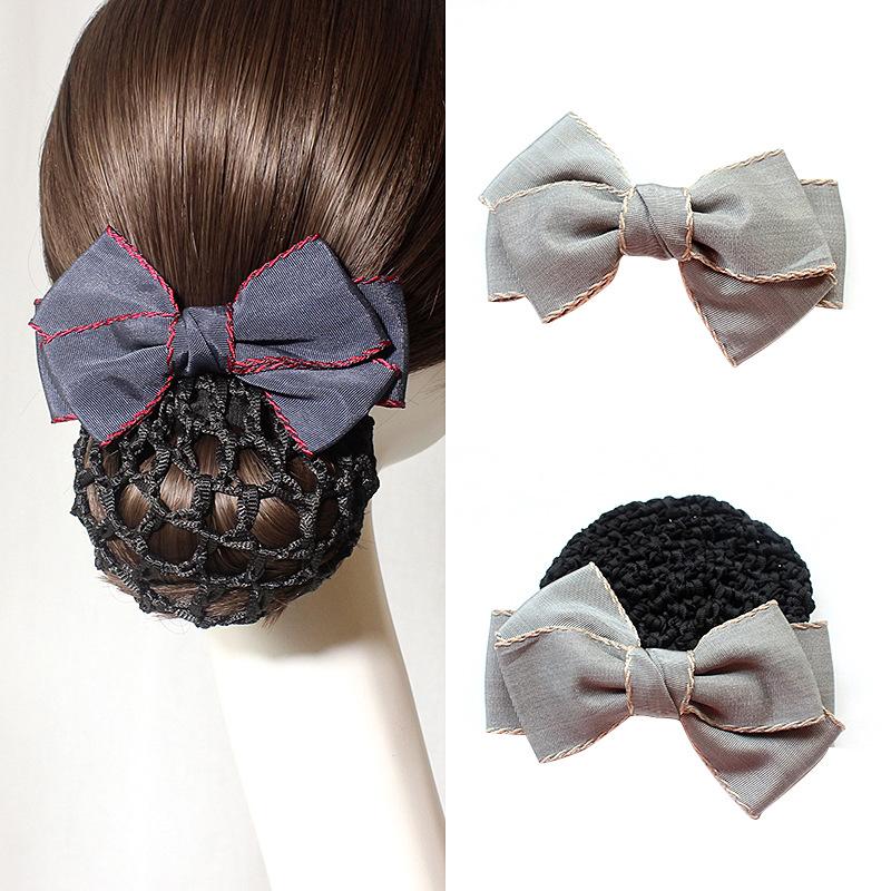 

Mesh Hair Net for Professionals - Flight Attendant, Postal Worker, Nurse Headwear, Clip Hair Accessories, 12*7 cm