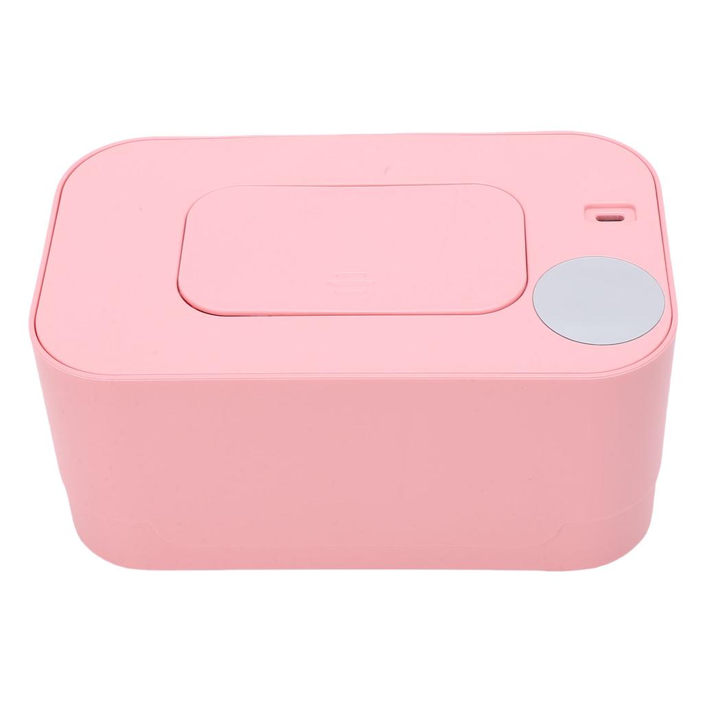 Baby Wipe Warmer Large Capacity Baby Wipe Warmer Holder Dispenser USB Rechargeable for Travel Pink
