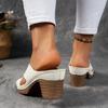 Damen Sommer Leichte Hohl-Sandalen Hohe Absätze Neue Kleider Chunky Cross Offene Zehen Hausschuhe Übergröße Damen Freizeit Schlappen Schuhe