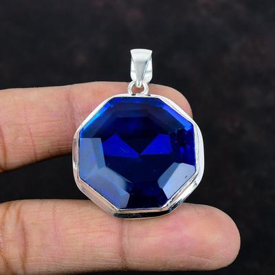 Faceted Tanzanite Quartz Pendant Natural Gemstone Pendant 925 Sterling Silver Pendant Handmade Pendant Unique Design Jewelry Wedding Gifts