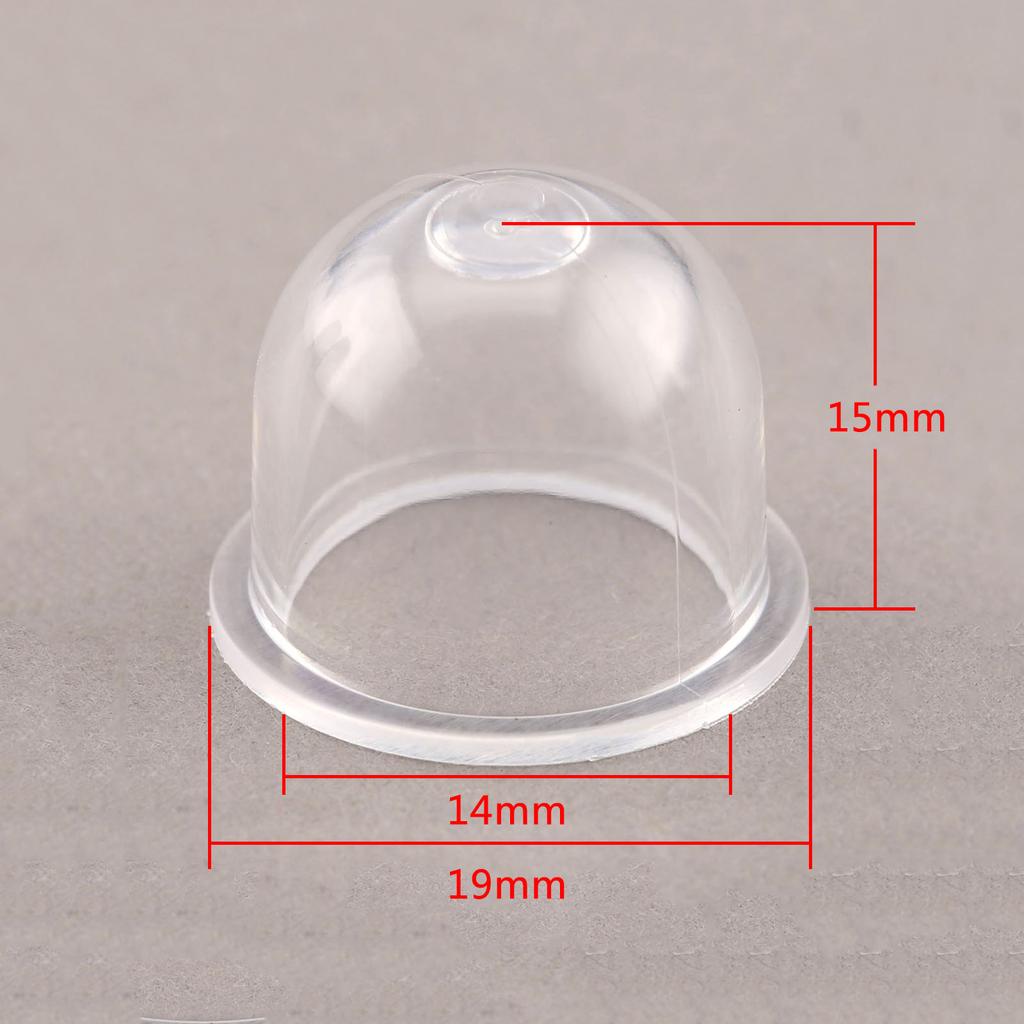 10Pcs 19/22mm Clear Carb Primer Bulb Cap Carburetor Spare Parts Small Fuel Pump For Chainsaws Blower Trimmer Brushcutter Replace